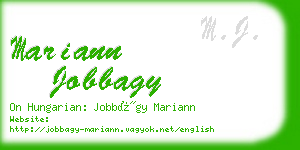 mariann jobbagy business card
